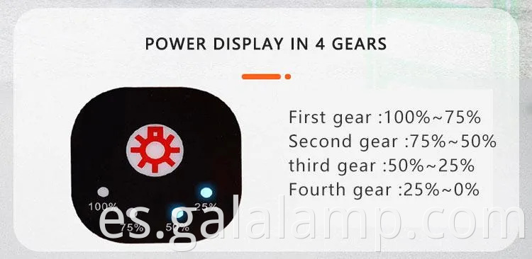 Ventilador de campamento portátil con viento grande y función de carga